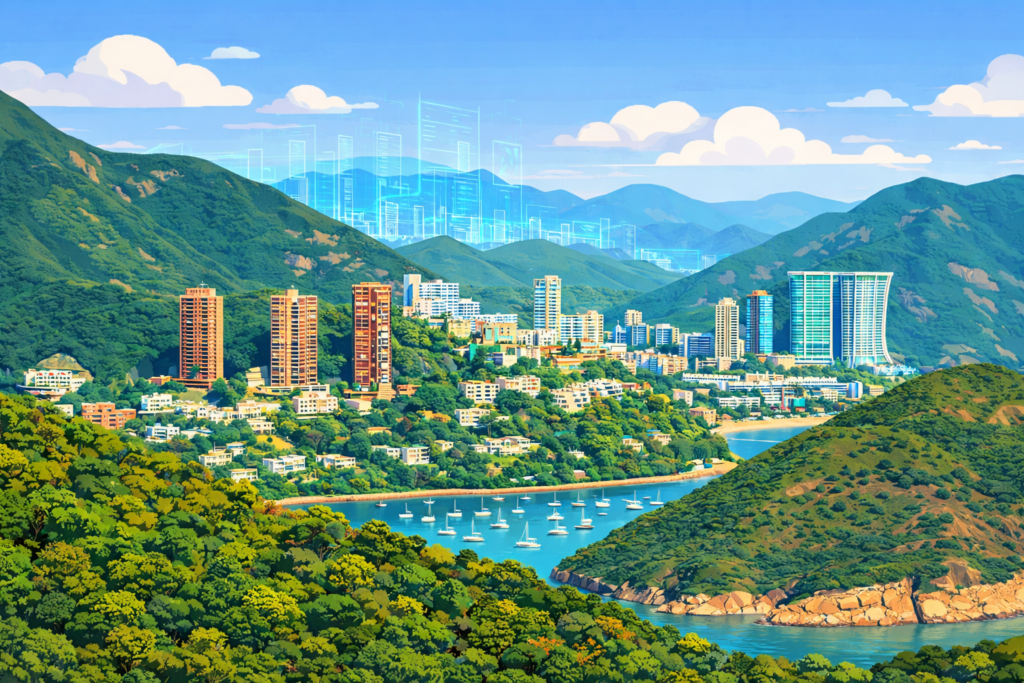 Hong Kong Skyline illustration